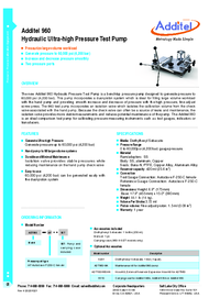 Thumbnail of document Data Sheet - 960 Hydraulic Ultra-High Pressure Test Pump